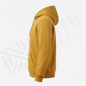 Sudadera con Capucha Personalizada para Hombre, Estilo Casual, Color Liso, Forro Polar Térmico de Invierno, 100% Algodón Negro, Servicio OEM - Product Image 3