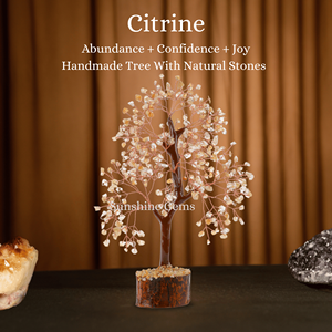 Wholesale High Quality Citrine Crystal <b>Tree</b> of Life Carved Copper Wire Gemstone Healing 7 Chakra Portable Decor - Product Image 4