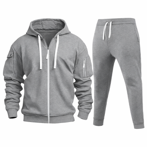 Conjunto Deportivo 2 en 1 de Felpa de Algodón Transpirable de Alta Calidad, Sudadera con Capucha y Pantalones Jogger con Logotipo Personalizado, Ropa Urbana para Hombre y Mujer, Venta al Por Mayor de Fábrica OEM - Product Image 5