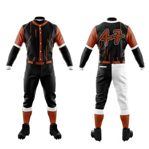 Ensembles d'uniformes de baseball à manches courtes pour hommes, séchage rapide, évacuation de l'humidité, 100% qualité pure, meilleur prix, impression par sublimation, haute qualité - Product Image 6