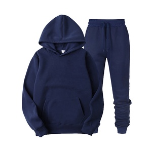 Haute qualité Jogging costume survêtement unisexe 2 pièces ensemble polaire pull personnalisé mode plaine femmes survêtement pantalon recadrée à capuche ensemble - Product Image 1