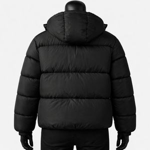 <b>Men</b> Hooded Stand Collar Puffer Jacket Custom Streetwear Winter Waterproof Eco-Friendly Warm Quilted Coat - Product Image 5