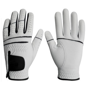 Guantes de Golf de Piel Genuina Blanca Suave de Alta Calidad, Nuevo Estilo 2026, OEM ODM, Logotipo Personalizado, Características de Agarre para Mano Derecha, Piel de Oveja - Product Image 1