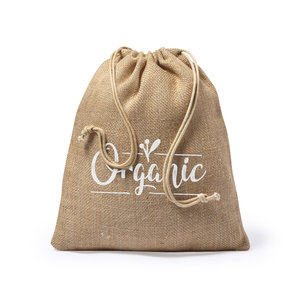 Pochette en jute naturelle avec cordon de serrage, écologique, tendance, réutilisable, sac cadeau pour mariages, rangement, usage quotidien, avec votre logo - Product Image 4