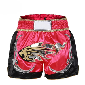 Pantalones Cortos de Muay Thai Clásicos en Negro, Dorado y Plateado con Diseño de Llama, de Secado Rápido, Poliéster Resistente, para Entrenamiento en Todas las Estaciones - Product Image 5