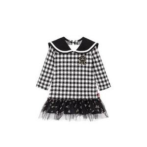 Robe pour filles de style coréen OZKIZ, 2-6 ans, printemps/automne, mode enfant, tissu en mousseline avec décoration à volants, vente en gros - Product Image 1