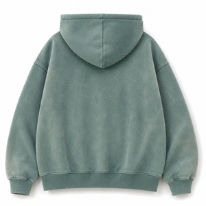 Sweat-shirt décontracté unisexe en coton French Terry avec logo gaufré de qualité supérieure, vert automne - Product Image 6