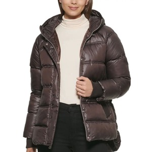 Manteau matelassé pour femme de haute qualité OEM, 100% coton, rembourré, chauffant, avec capuche, long, pour l'hiver - Product Image 6