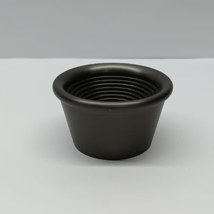 Black <b>Brass</b> Cylindrical Furniture <b>Knob</b> with Ribbed Interior for Drawer Cabinet Hardware - Product Image 2