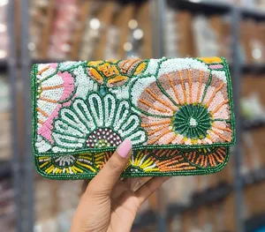 Pochette perlée haut de gamme, prix de gros, élégante sacoche pour femme pour mariage, fête et occasions festives par M/S SHAAD HANDICRAFTS - Product Image 2