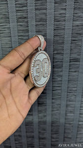 Pendentif Hip Hop en Argent Sterling 925 Plaqué Or avec Charme Cercle Étoile en Diamant Moissanite de Luxe pour Hommes et Femmes, Authentifié GRA - Product Image 2