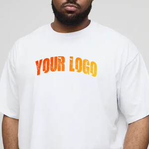 เสื้อยืดโอเวอร์ไซส์ผู้ชายสีขาวคุณภาพดีที่สุด ผ้าฝ้าย 100% ระบายอากาศได้ดี ไม่หดตัว แห้งเร็ว พิมพ์ลายดิจิทัล สั่งทำได้ สไตล์สตรีทแวร์ ฮิปฮอป - Product Image 4