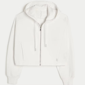 Veste de yoga unisexe courte, sweat à capuche décontracté d'hiver, haut tendance en polaire à manches longues avec impression numérique - Product Image 5