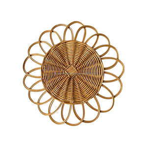 High Quality Sustainable Rattan Placemat Handmade Wholesale Rustic Wicker Dining Table <b>Mats</b> For Table Decoration - Product Image 1