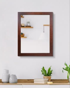 Brown Decorative <b>Wall</b> <b>Mirror</b> Wooden Framed Rustic Accent <b>Mirror</b> <b>for</b> Living Room Bedroom Bathroom Entryway - Product Image 6