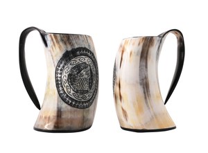 Taza de Cuerno de Buey Natural Personalizada de Alta Calidad, Taza Vikinga de Cuerno de Búfalo Real - Product Image 3