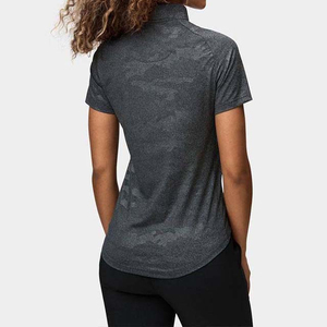 Women's Polo Shirt Short Sleeve Casual Knitted Breathable <b>100</b>% <b>Polyester</b> Regular Length - Product Image 3