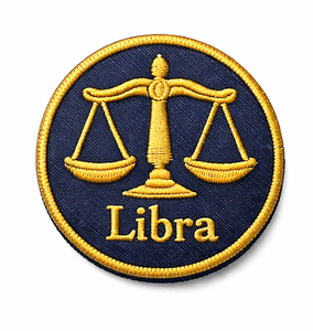 Parche Bordado del Signo Zodiacal Libra, Paquete de 100 Piezas, 10 Colores (10 Piezas de Cada Color), Termoadhesivo/Para Coser, Diseño Astrológico - Product Image 1