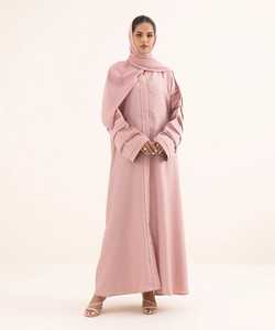 New Luxury Handmade <b>Abaya</b> Lace Muslim <b>Women</b> <b>Abaya</b> Modest Dresses with Matching Hjiab - Product Image 3