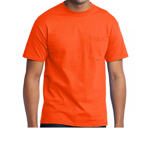 Camiseta de Algodón Orgánico Lisa de Gran Tamaño para Hombre, con Bolsillo, de Alta Calidad, Personalizada, a Precio de Mayoreo - Product Image 4