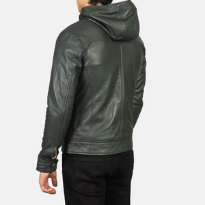 Veste en cuir pour homme, style streetwear d'hiver, col montant, design high-street, fabrication OEM disponible, couleurs vives - Product Image 6