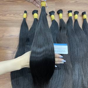 Vente en gros d'extensions de cheveux en vrac vietnamiennes avec cheveux de bébé aspect naturel de super haute qualité prêt à expédier - Product Image 5