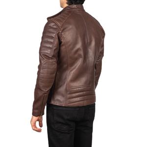 Veste en cuir pour homme au meilleur prix, coupe-vent, avec col montant, logo personnalisé, durable, nouveau style, veste en cuir à capuche - Product Image 4