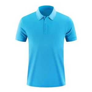 Camisa Formal de Jersey Sólido Personalizada al por Mayor OEM ODM para Hombre, Ropa de Golf de Manga Corta Transpirable de Algodón Premium - Product Image 2