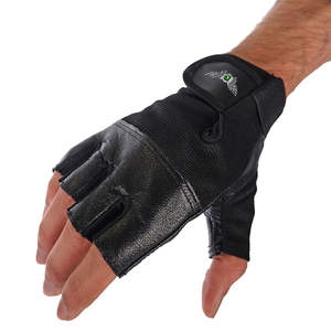 ถุงมือยกน้ำหนักแบบปรับสายรัดข้อมือได้ สำหรับฟิตเนส ถุงมือออกกำลังกายแบบมีโลโก้สั่งทำได้ ระบายอากาศได้ดี ดีไซน์ครึ่งนิ้ว สำหรับยิม - Product Image 4