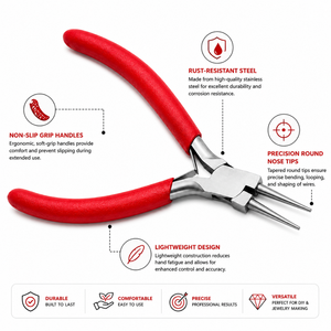Jewelry Round Nose Pliers <b>Wire</b> Loop Making Tool for Beading Earring <b>Craft</b> Repair Handmade Projects - Product Image 3
