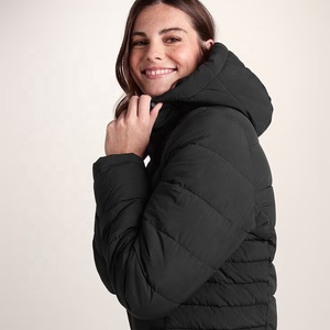 Abrigo Largo Acolchado para Mujer, Chaqueta con Capucha para Invierno, Ropa de Abrigo para Clima Frío - Product Image 4