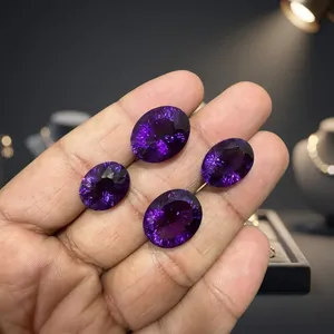 Ametista Púrpura Natural de Primera Calidad con Corte Cóncavo/Láser, Formas Mixtas Sueltas al por Mayor, Gemas Facetadas para Fabricación de Joyería - Product Image 5
