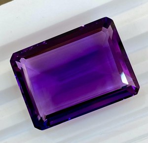 Ametista natural, hermosa piedra preciosa morada, corte esmeralda impecable, piedra suelta para la elaboración de joyas. - Product Image 3