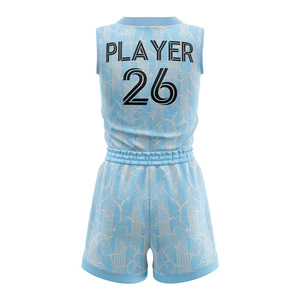 Ensemble d'uniformes de basketball sans manches personnalisés LUUK, sublimés, respirants, 100 % polyester, unisexe adulte, toutes saisons, vêtements d'équipe - Product Image 6