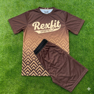 REXFIT SPORTS Custom Athletic Set Men Training Jersey Shorts Football Uniform Teamwear Lightweight Breathable Supplier - Product Image 1