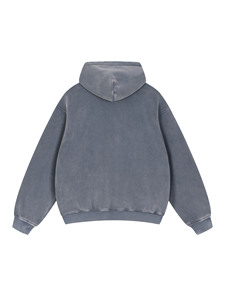 Sudadera con Capucha Unisex de Corte Regular, a Rayas, 100% Algodón, Felpa, Corte Casual, Bolsillo Canguro, Acabado Lavado, Ropa de Invierno - Product Image 4