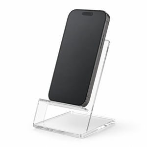 Support de téléphone portable et tablette en acrylique personnalisé, sur pied, avec support de bureau transparent pour smartphone - Présentoir universel - Product Image 3