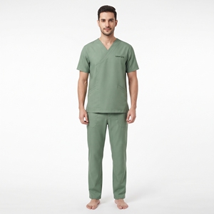 Camiseta Médica de Enfermería para Hombre, Cuello en V, Camisa de Hospital con Múltiples Bolsillos, Cuello Superpuesto, Uniforme para el Cuidado de la Salud - Product Image 5
