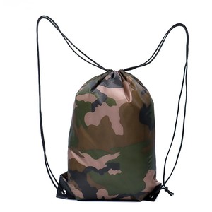Camouflage <b>Drawstring</b> <b>Backpack</b> Polyester Portable Sport Bag for Outdoor Use Wholesale Pack OEM Supplier - Product Image 2