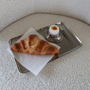 Stainless Steel Serving <b>Tray</b> <b>Kitchen</b> Gadget Silver Plated storage <b>Tray</b> For Breakfast Dining Table Egg Snacks Serving <b>tray</b> - Product Image 1