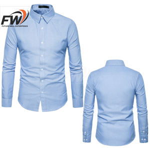 Mejor precio, camisas de vestir para hombre 100% algodón, antiarrugas, hechas a medida, con cuello abotonado y manga larga. - Product Image 4
