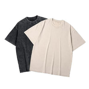 เสื้อยืดคอกลมแขนสั้นสีดำสำหรับผู้ชาย ทรงปกติ ผ้าเจอร์ซีย์คอตตอน 100% สีพื้นเรียบ ระบายอากาศได้ดี ผ้าถัก - Product Image 5