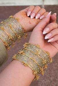 Nouveauté 2026 : Bracelets Ghungroo Jhumki dorés de Cachemire les plus demandés, brillants, pour mariages et fêtes, prix de gros premium, toutes tailles - Product Image 4
