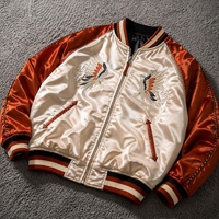 Veste Sukajan en toile pour homme, streetwear tendance, hiver, design réversible, logo personnalisé, confortable, chaude, imperméable, respirante