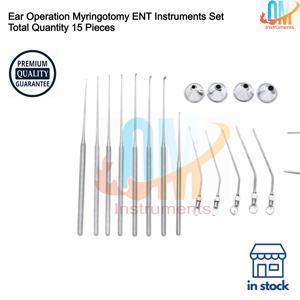 Juego de Instrumentos Quirúrgicos de Alta Calidad para Miringotomía y Miringoplastia, 15 Piezas, Instrumental Quirúrgico Básico |   OldMed - Product Image 4