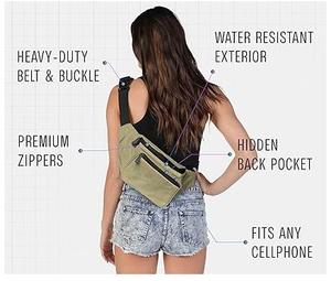 Sac banane de sport à faible MOQ avec compartiment pour téléphone, idéal pour la course et la gym, sac de taille et sac bandoulière pour fitness - Product Image 5