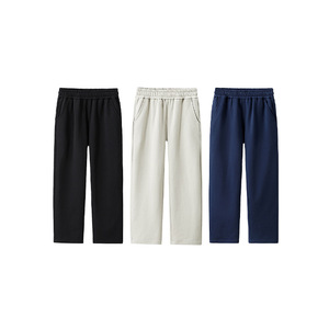 Pantalones Deportivos de Cintura Elástica para Hombre, 100% Algodón, Casuales, Transpirables, con Bolsillos Laterales, Tejido de Peso Medio, para Otoño - Product Image 1