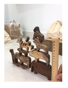 Creative Wooden Animal Balance <b>Building</b> <b>Blocks</b> Cognitive Toy Set for Kids - Product Image 1