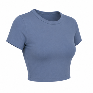 Camiseta Deportiva Premium Ecológica de Corte Ajustado, 100% Algodón Jersey, Cuello Redondo, Manga Corta, Estilo Retro Urbano con Logotipo - Product Image 3