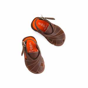 Garçons Marron Peshawari Canvas Trendy Chaussures KD4877 Chappal - Product Image 1